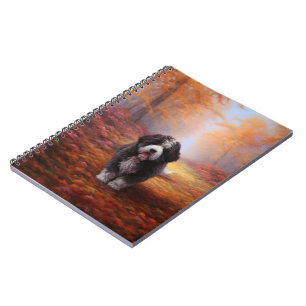 Cuaderno Bernedoodle en otoño se inspira la caída de las ho