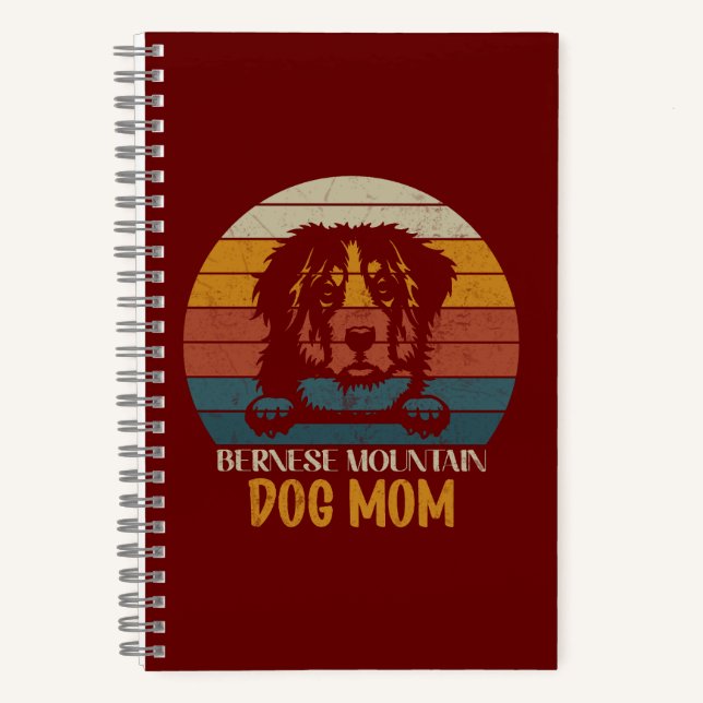 Cuaderno Bernese Mountain Dog Mom, mamá de perro de Bernese (Anverso)