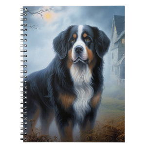 Cuaderno Bernese Mountain Halloween Scary