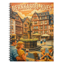 Cuaderno Bernkastel-Kues Alemania Arte de Viaje Vintage