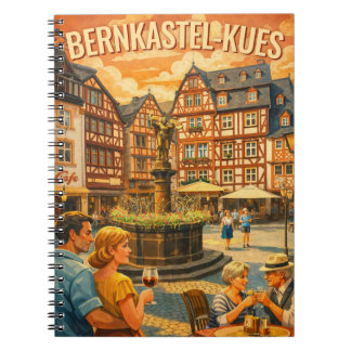 Cuaderno Bernkastel-Kues Alemania Arte de Viaje Vintage