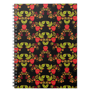 Cuaderno Berries rusas de Khokhloma: Estilo tradicional