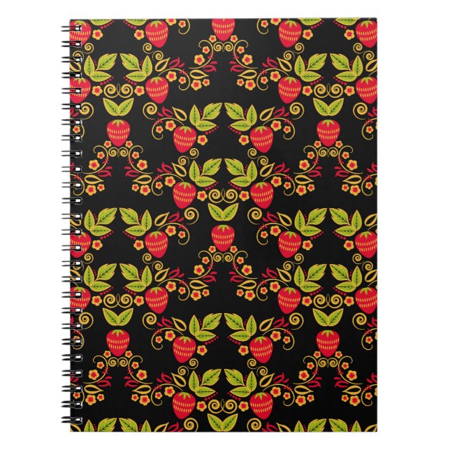 Cuaderno Berries rusas de Khokhloma: Estilo tradicional (Frente)