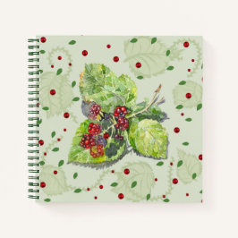 Cuaderno Berry red and black blackberries
