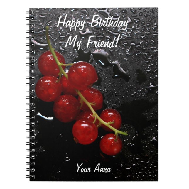 Cuaderno Berry rojo (Frente)