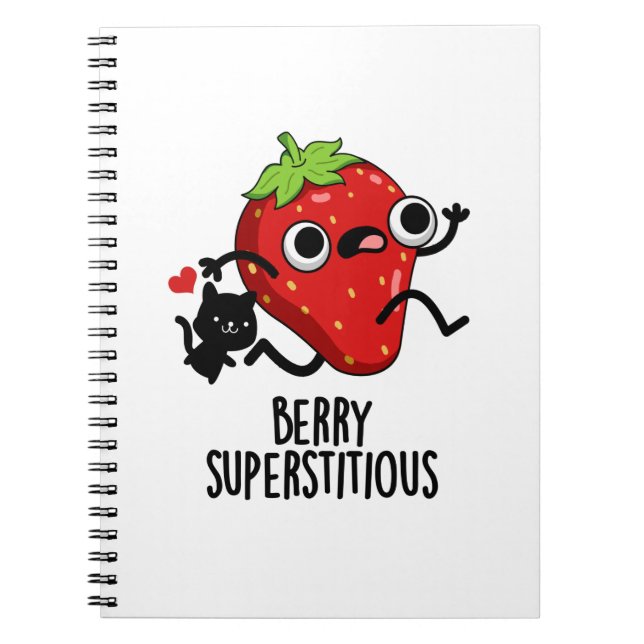 Cuaderno Berry Superstitious Funny Fruit Pun (Frente)