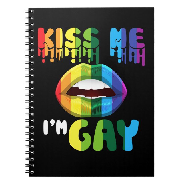 Cuaderno Bésame soy el orgullo homosexual LGBT (Frente)