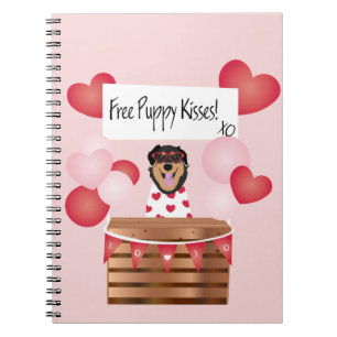Cuaderno Beses gratis de cachorro Perro de San Valentín