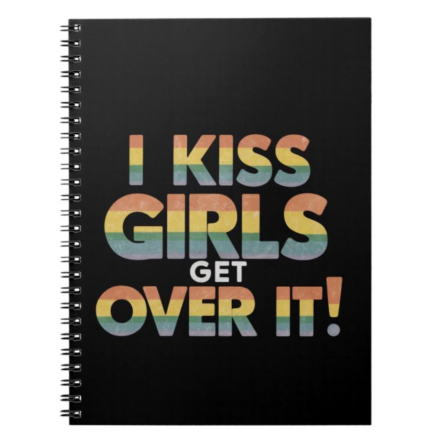 Cuaderno Besos a chicas supera esto divertido lesbiana bise (Frente)