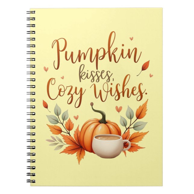 Cuaderno Besos de Calabaza, Deseos Acogedores  (Frente)