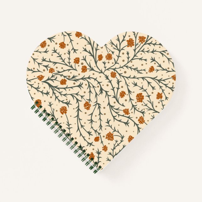 Cuaderno Besos de hoja perenne bajo el corazón de muérdago (Anverso)