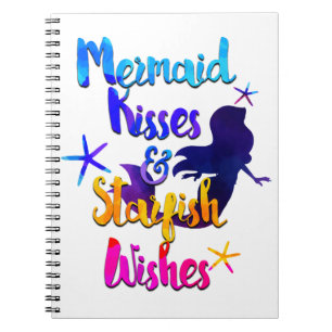 Cuaderno Besos de Sirena y Deseos de Estrella de Mar Acuare