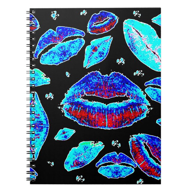 Cuaderno Besos por todo (azul) (Frente)