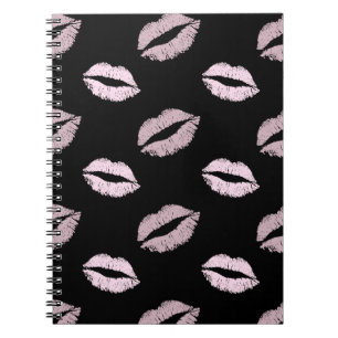 Cuaderno Besos Rosados Plateados