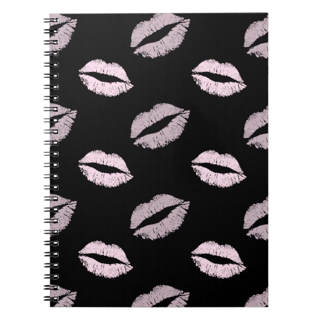 Cuaderno Besos Rosados Plateados (Frente)