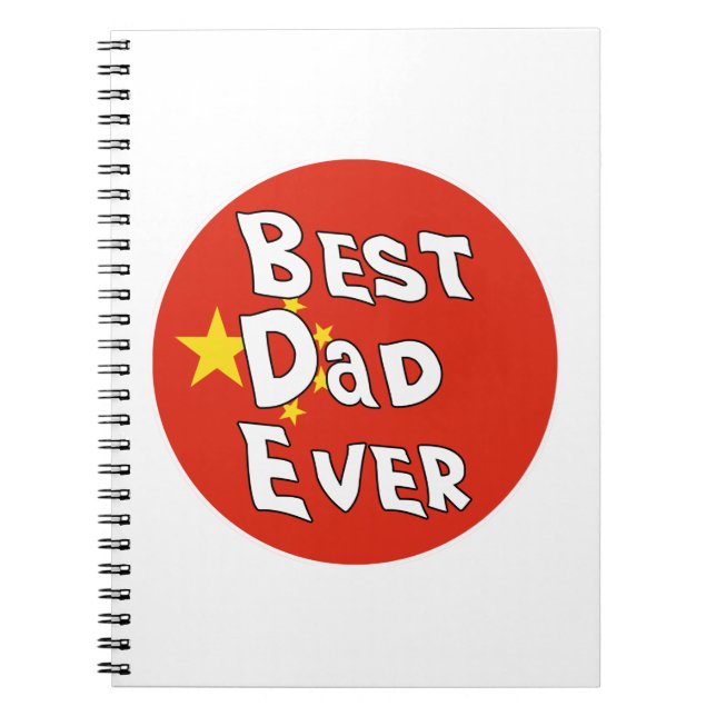 Cuaderno Best Dad Ever China Flag (Frente)