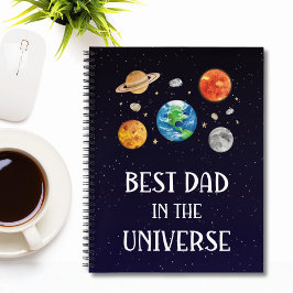 Cuaderno Best Dad in The Universe Quote Fathers Day