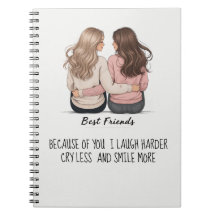 Best Friends Back View Hair & Outfit Illustration 