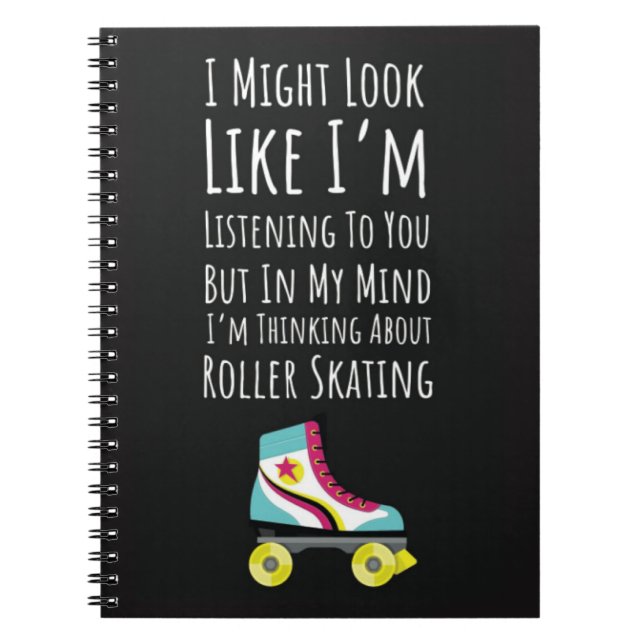 Cuaderno Best Gifts For Roller Skaters Typography Skating (Frente)