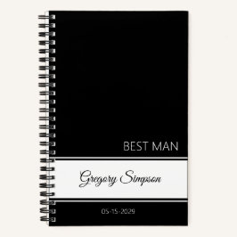 Cuaderno Best Man Thank You Journal Modern Name