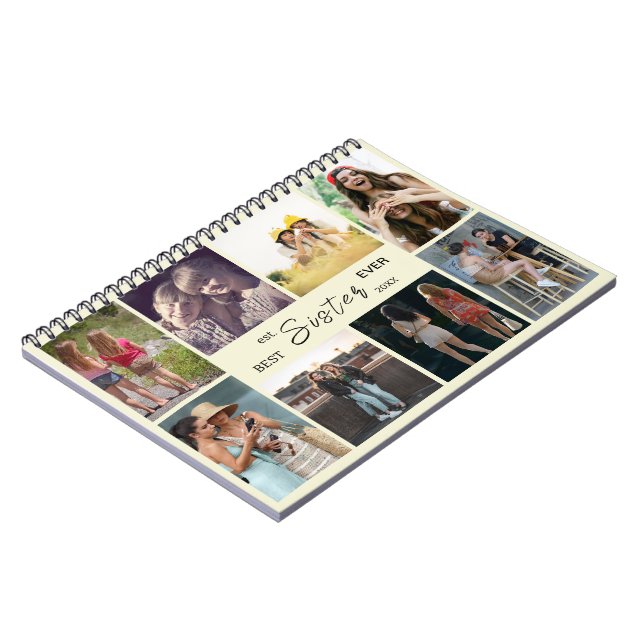 Cuaderno Best Sister Ever – 8 Photo Collage Notebook (Lado Izquierdo)