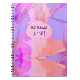 Cuaderno Best Teacher – Abstract Design Personalized