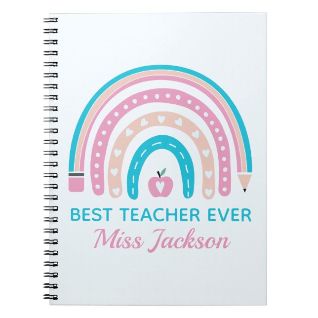 Cuaderno Best Teacher Ever  - Teacher Appreciation Gift (Frente)