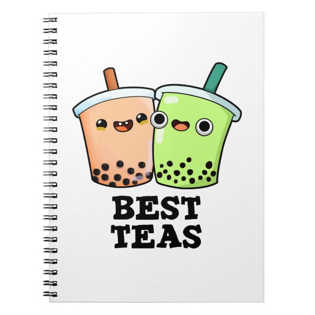 Cuaderno Best Teas Funny Besties Boba Tea Pun (Frente)