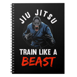 Cuaderno Bestia de artes marciales de gorila Jiu Jitsu bras