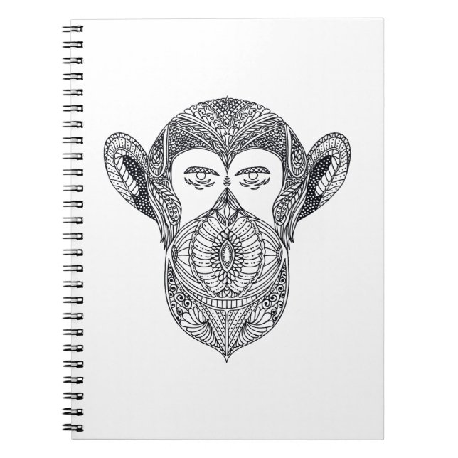 Cuaderno Bestia salvaje del Doodle del bosque (Frente)