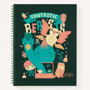 Cuaderno Bestias Fantásticas personalizados Con Newt Scama