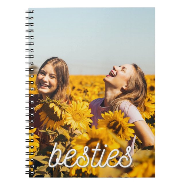 Cuaderno Besties mejor foto de amistad de amigo (Frente)
