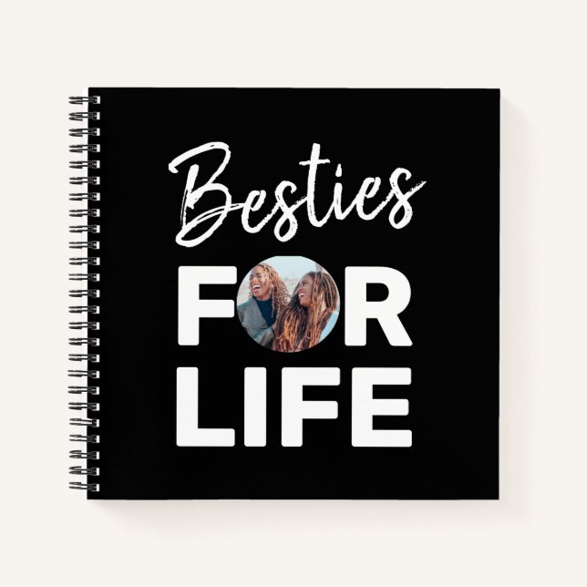 Cuaderno Besties Moderno BFF Mejor Amigos Foto Divertido Cu (Anverso)
