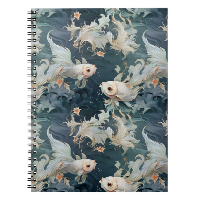 Cuaderno Betta Fish Blue White (Frente)