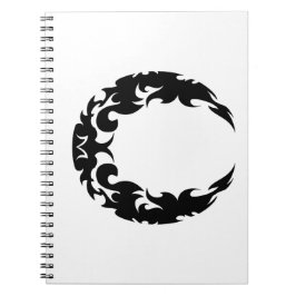 Cuaderno Bewitando la silueta de luna de negro