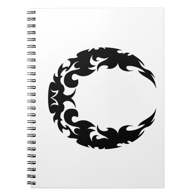 Cuaderno Bewitando la silueta de luna de negro (Frente)