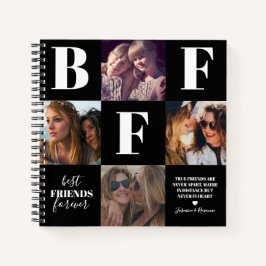 Cuaderno BFF Besties Collage de fotos Negro