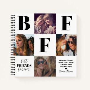 Cuaderno BFF Besties Collage de fotos Negro