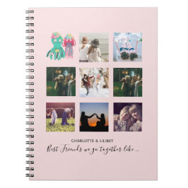 Cuaderno BFF Collage de fotos Jellyfish Octopus Personaliza