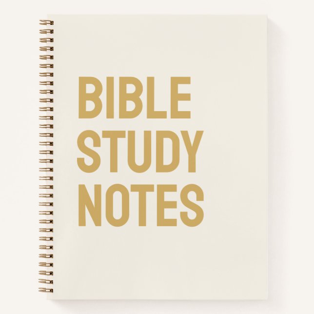 Cuaderno Bible Study Notes – Cream & Gold Spiral Notebook (Anverso)