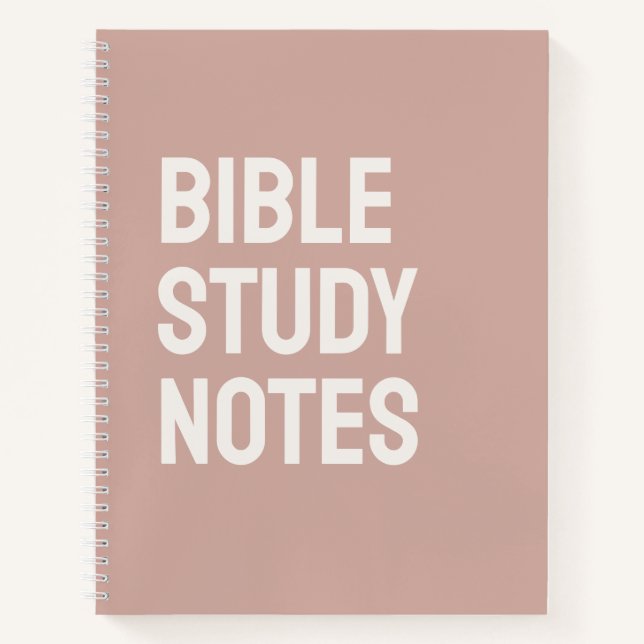 Cuaderno Bible Study Notes – Rose Taupe Spiral Notebook (Anverso)