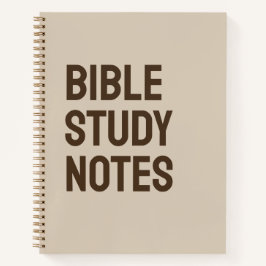 Cuaderno Bible Study Notes – Taupe Brown Minimalist