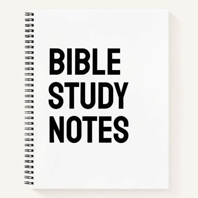 Cuaderno Bible Study Notes – White Spiral Notebook (Anverso)