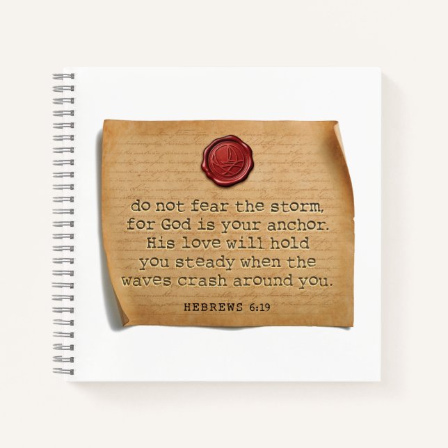 Cuaderno BIBLE VERSE - Hebrews 6:19 - Journal (Anverso)