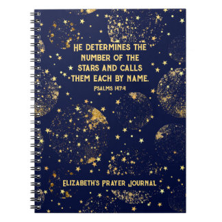 Cuaderno Biblia cristiana versus cita nombre de estrellas c