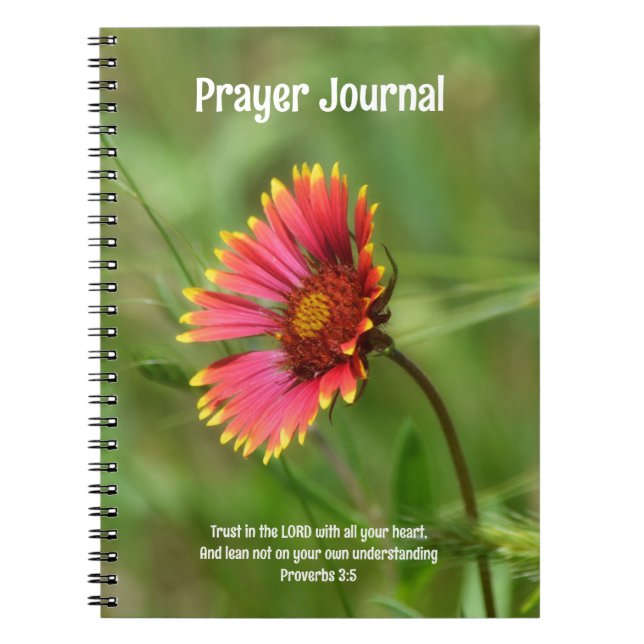 Cuaderno Biblia de Flor Silvestre Roja Verse Revista (Frente)