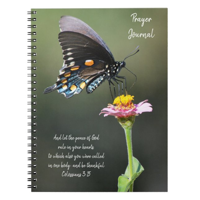 Cuaderno Biblia de flores de mariposa Verse Revista (Frente)
