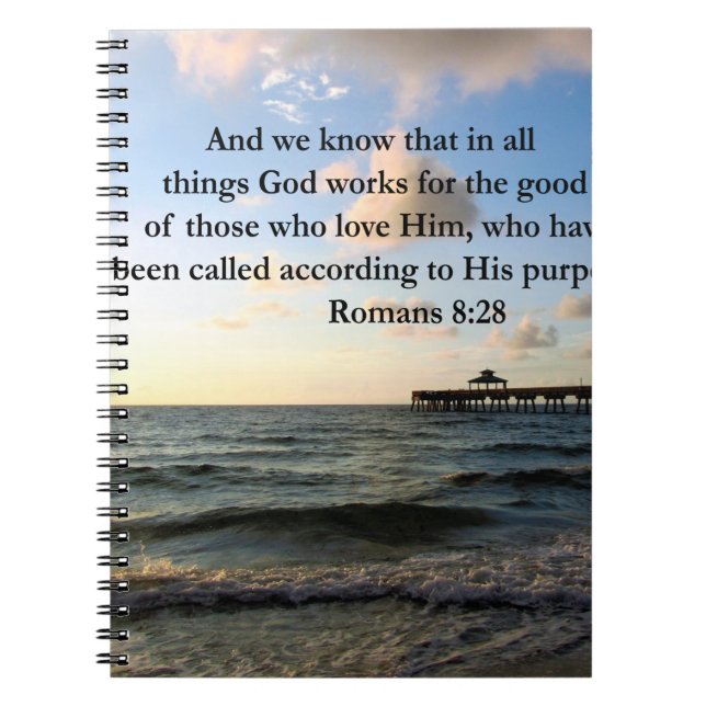 CUADERNO BIBLIA DE RUMANOS 8:28 (Frente)