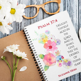 Cuaderno Biblia Diario Devocional Floral para Mujeres Salmo