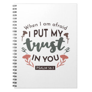 Cuaderno Biblia floral contra arte 'Puse mi confianza en ti